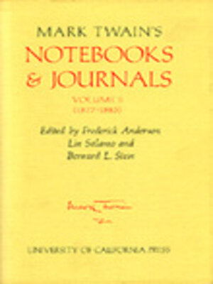cover image of Mark Twain's Notebooks and Journals, Volume II